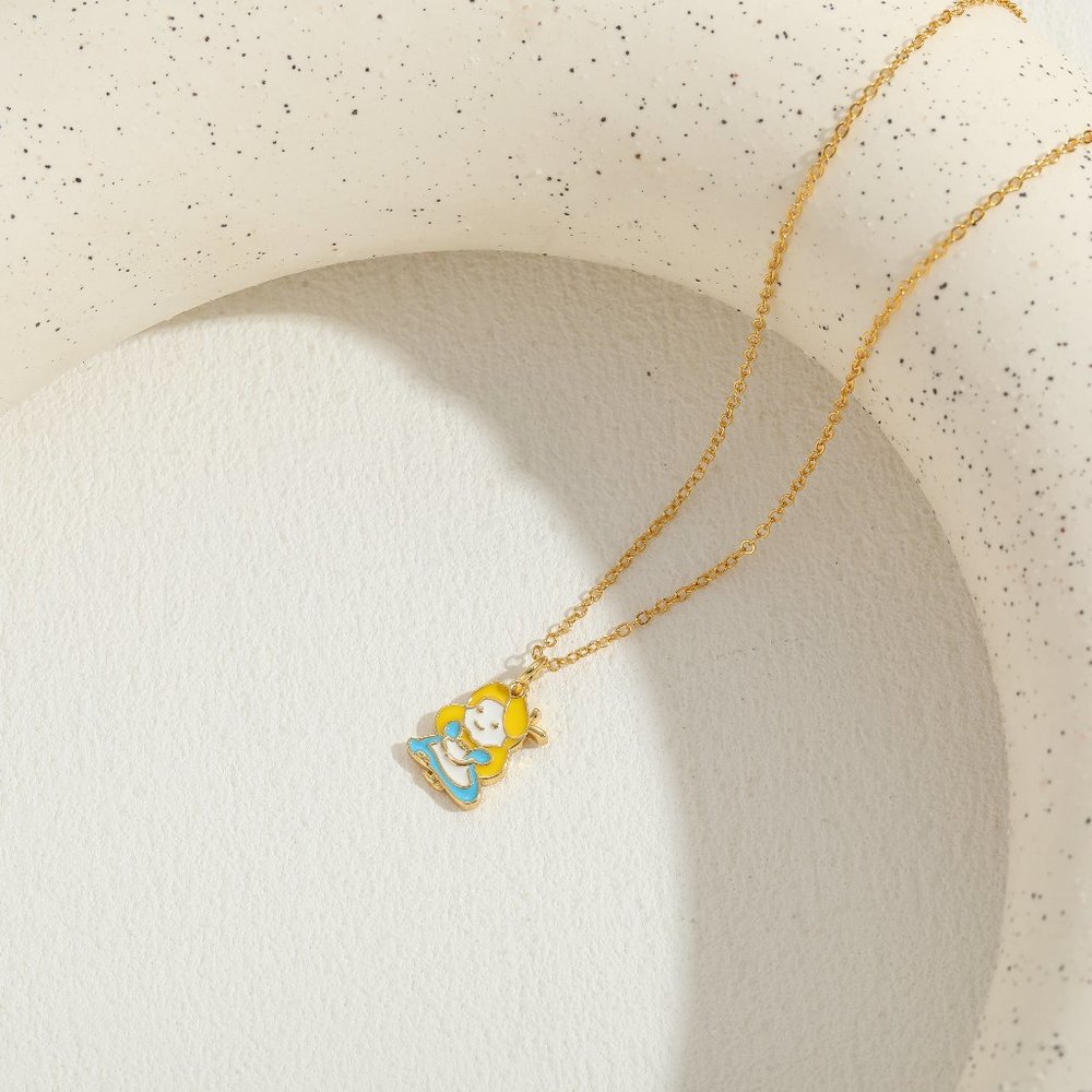 3/$35 14K Gold Plated Princess Copper Charm Pendant Necklace Gifts Girls - Picture 6 of 6